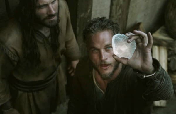 Ragnor using a sunstone in Vikings TV show